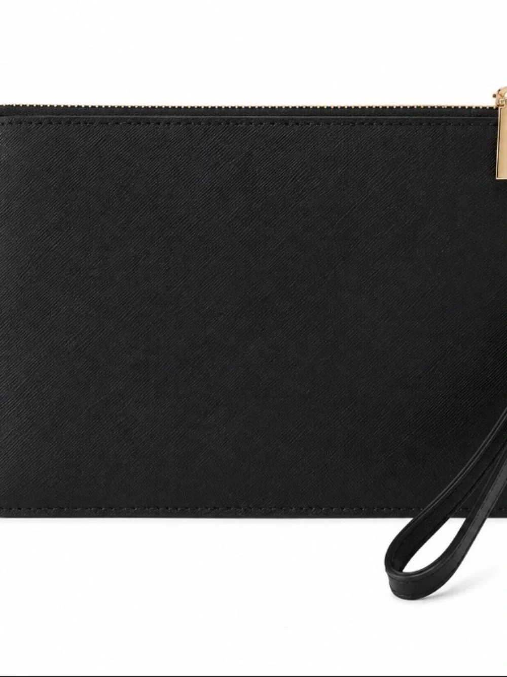 Michael Kors Black Leather Gusset Wristlet - Picture 5 of 6